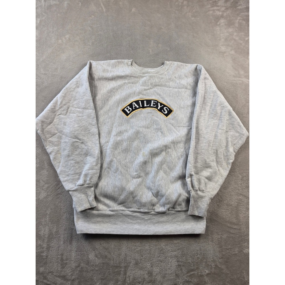 Vintage Champion Reverse Weave Sweatshirt Mens XL Gray Baileys Irish Cream